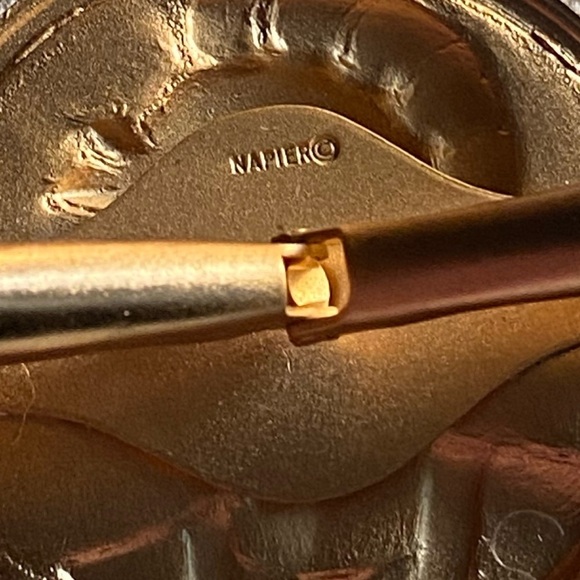 Vintage Napier Roman Coin style scarf ring pin - Picture 11 of 11